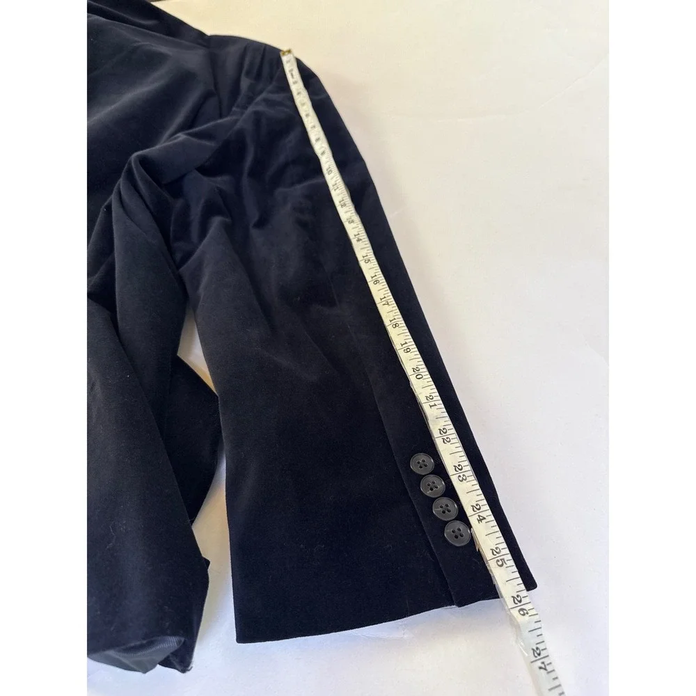 J Ferrar Mens Big and‎ Tall Black Velvet Blazer Two Button Sport Coat Jacket